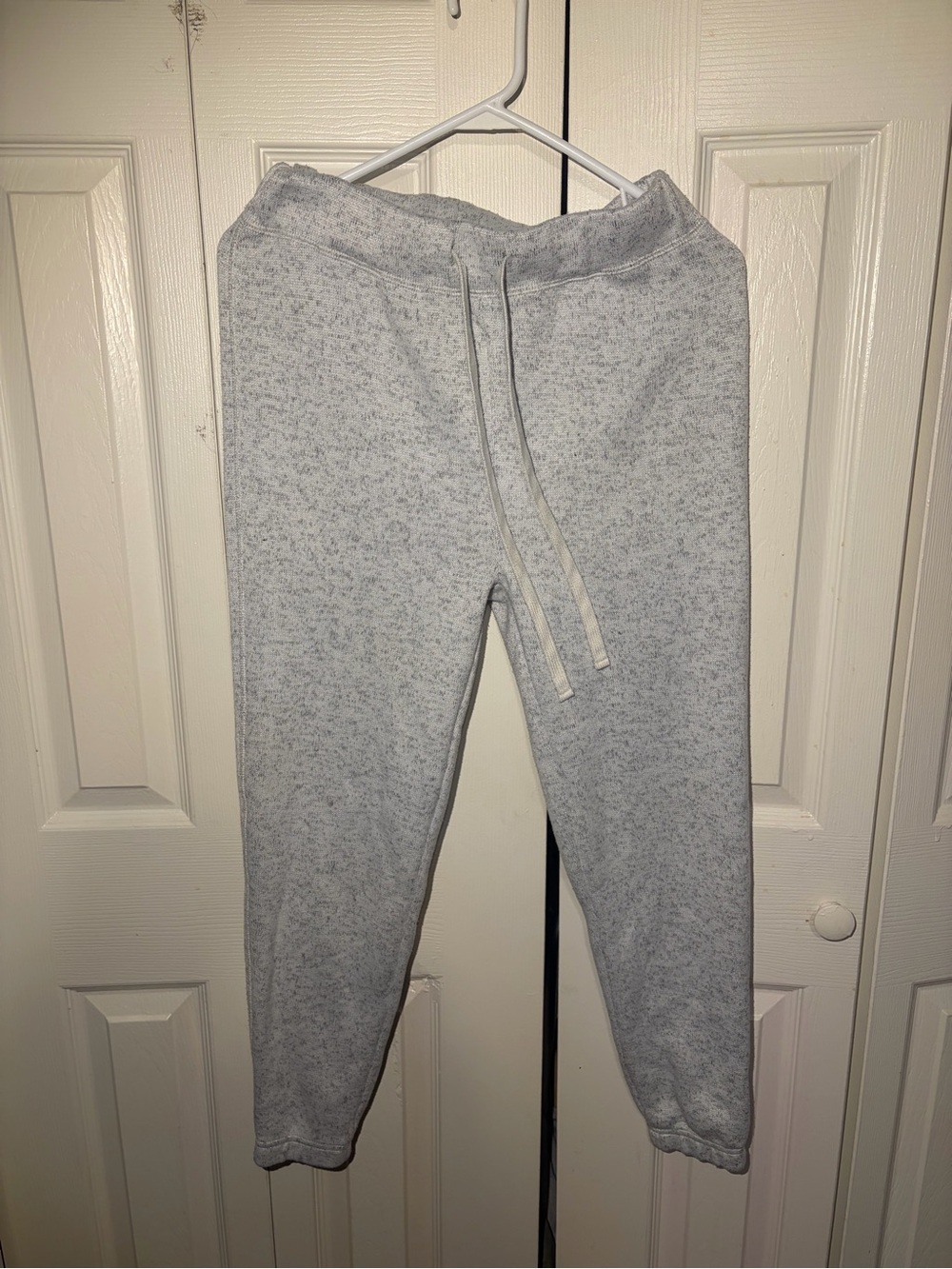 Light Gray Marled Drawstring Sweatpants
